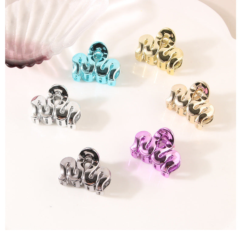 Women's Simple Style Classic Style Solid Color Alloy Stoving Varnish Hair Claws