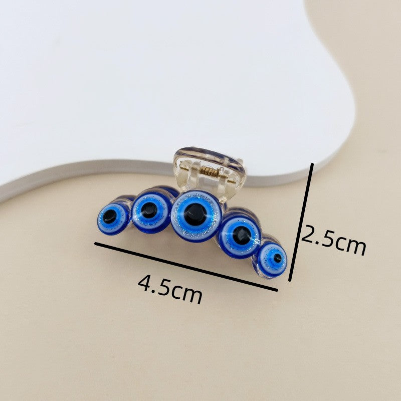 women's retro devil's eye plastic resin hair claws