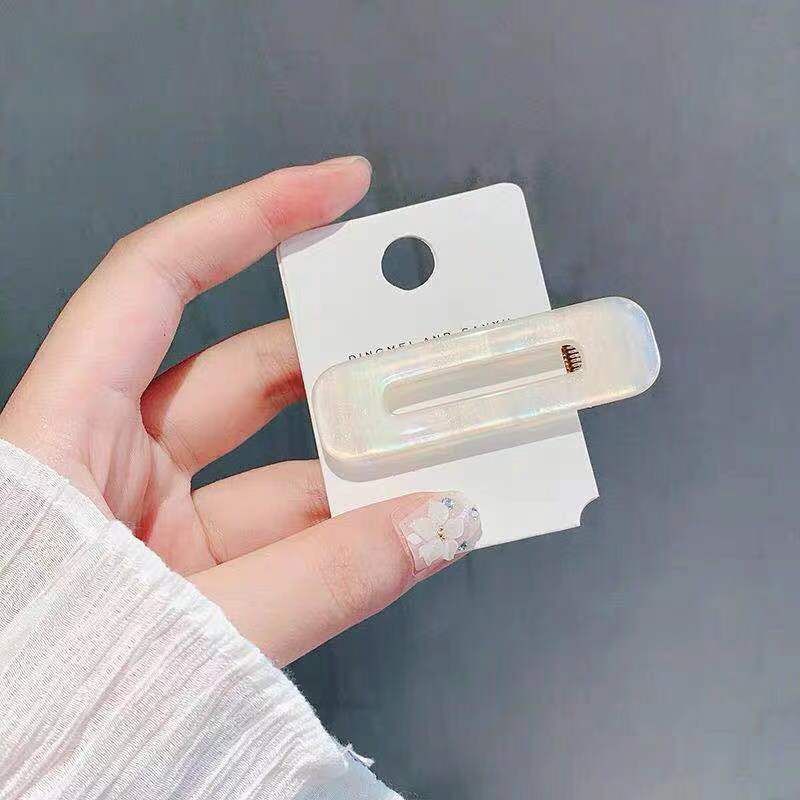 simple style square arylic hair clip