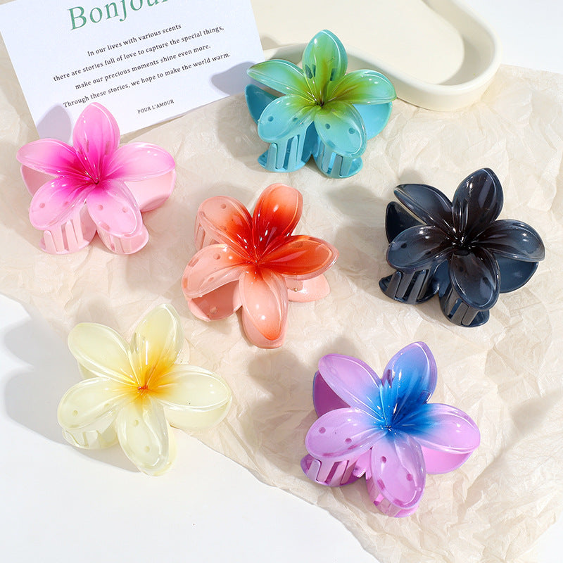 retro flower plastic resin hair band 1 piece
