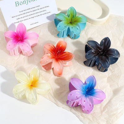 retro flower plastic resin hair band 1 piece