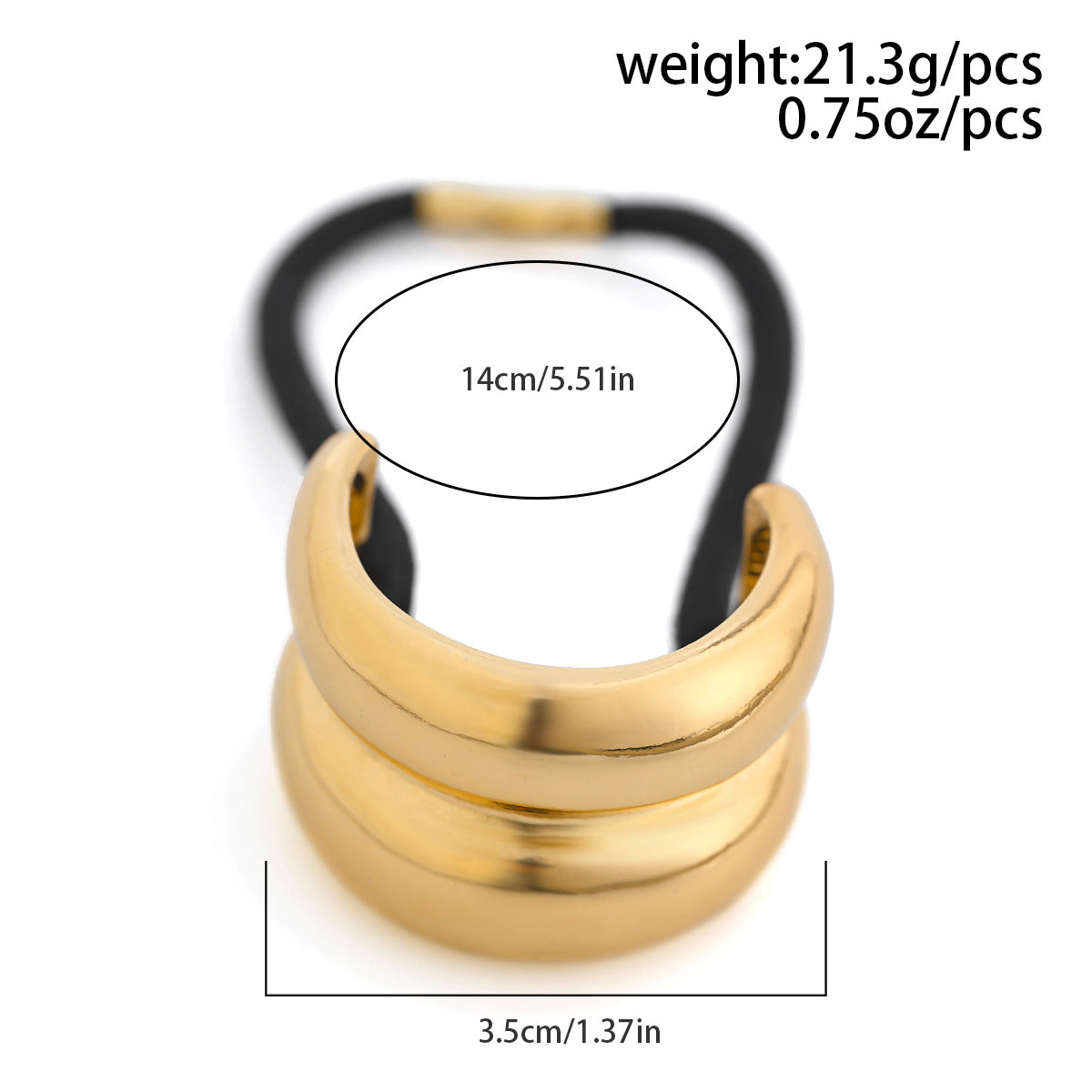 Women's Simple Style Solid Color Alloy Plating Hair Tie