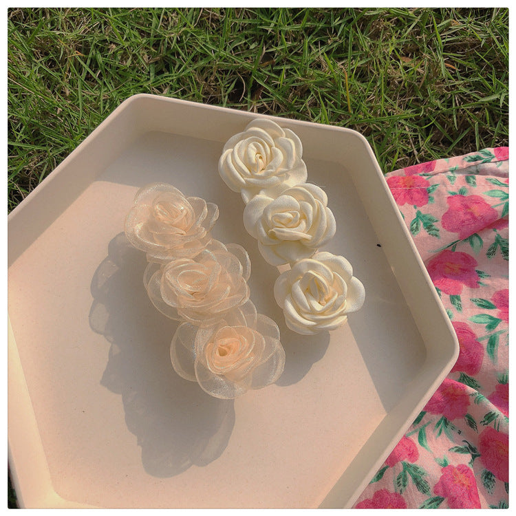 sweet flower cloth hair clip 1 piece