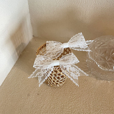 Women's Elegant Simple Style Bow Knot Lace Hair Clip Hair Tie Brooches