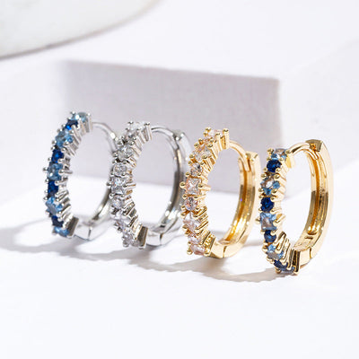 1 Pair Casual Elegant Geometric Plating Copper Zircon Earrings