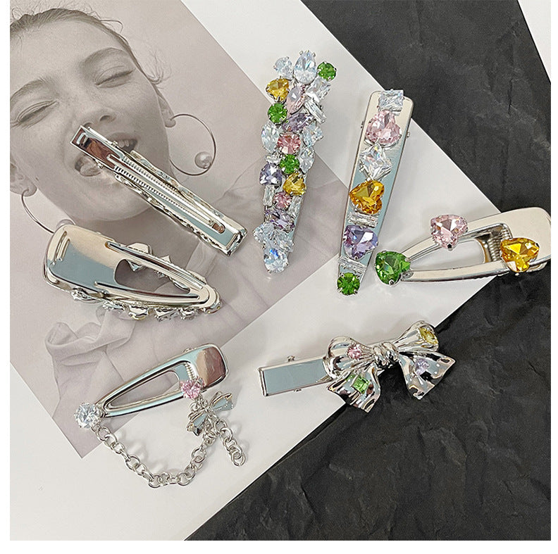 Women's IG Style Bow Knot Alloy Zircon Hair Clip