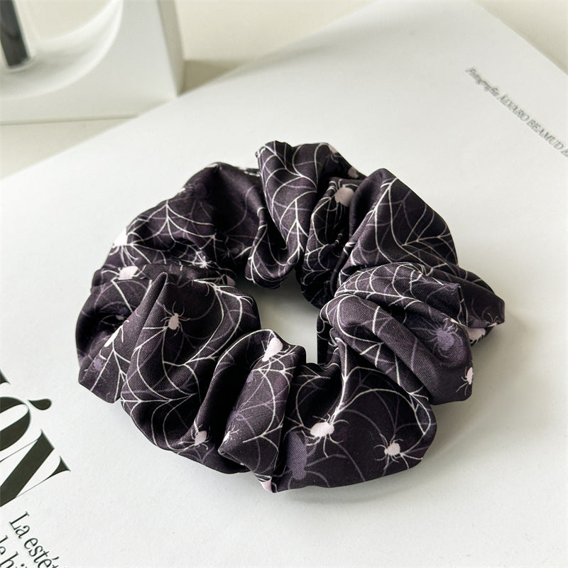 New Halloween Hair Ring  Hair Accessories Large Intestine Hair Ring  Hot Selling Product Festival Pumpkin Ghost Bat Head