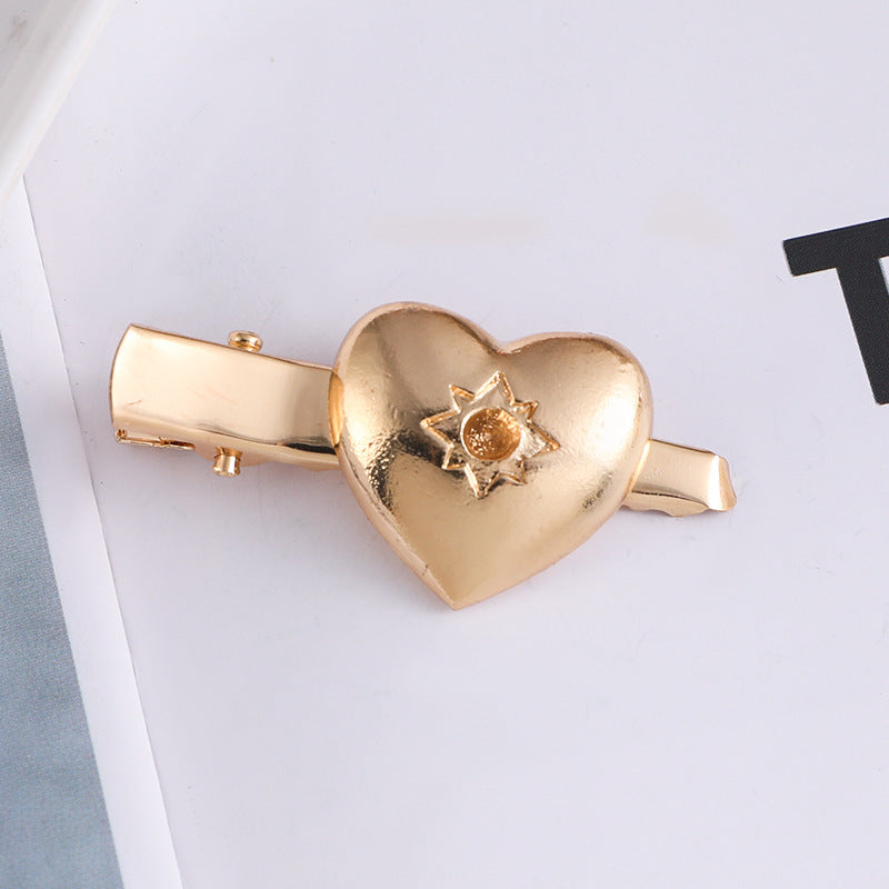 fashion moon butterfly metal handmade inlay artificial pearls artificial diamond hair clip 1 piece