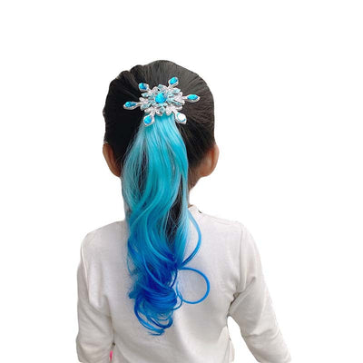 Kid'S Princess Snowflake high temperature wire Diamond Hair Clip