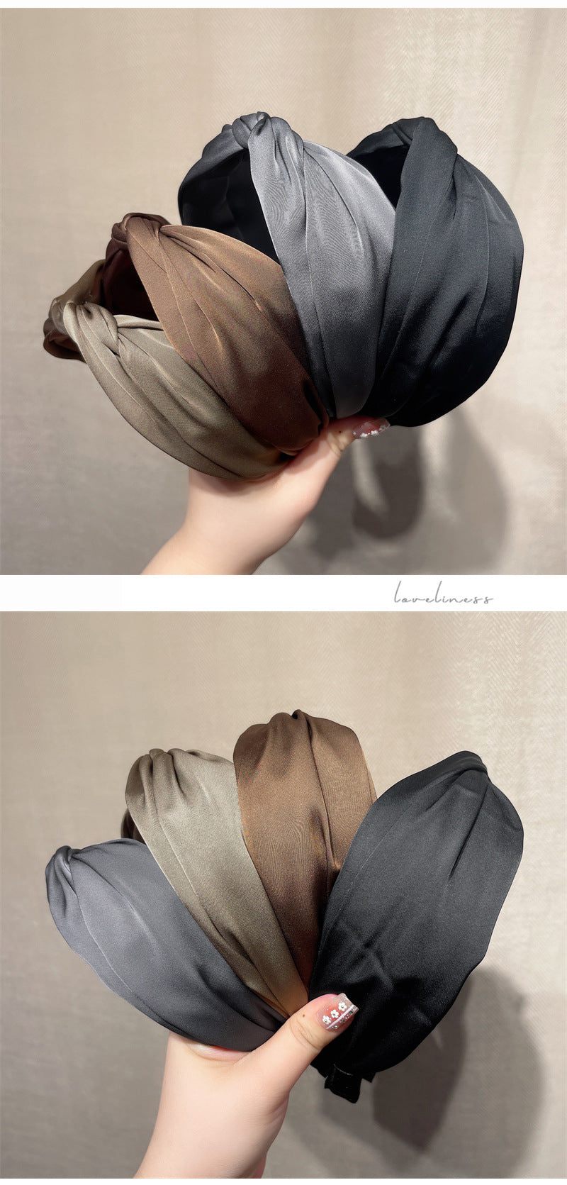 women's simple style geometric satin hair band