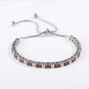 Shiny Geometric Titanium Steel Zircon Bracelets In Bulk