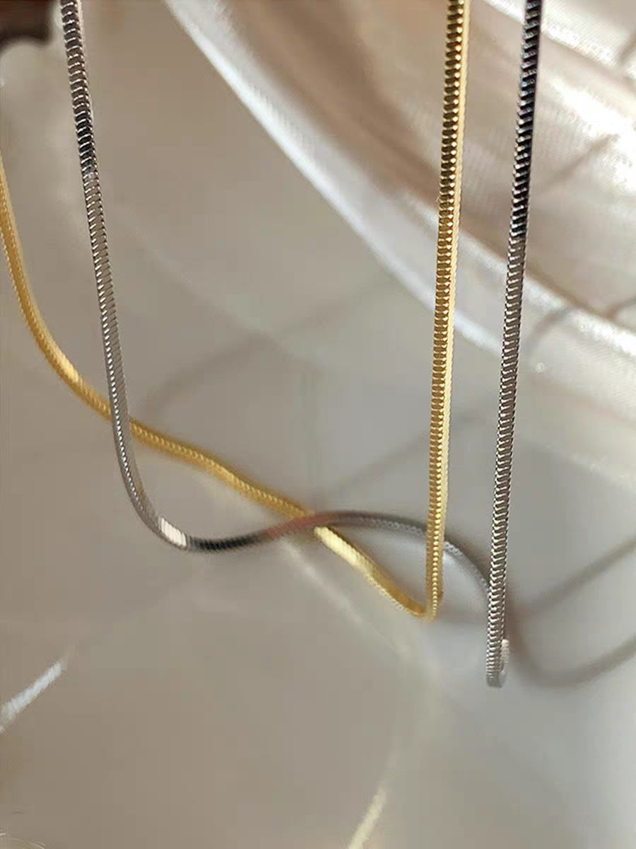 Jewelry Basic Classic Style Geometric Titanium Steel Plating Necklace