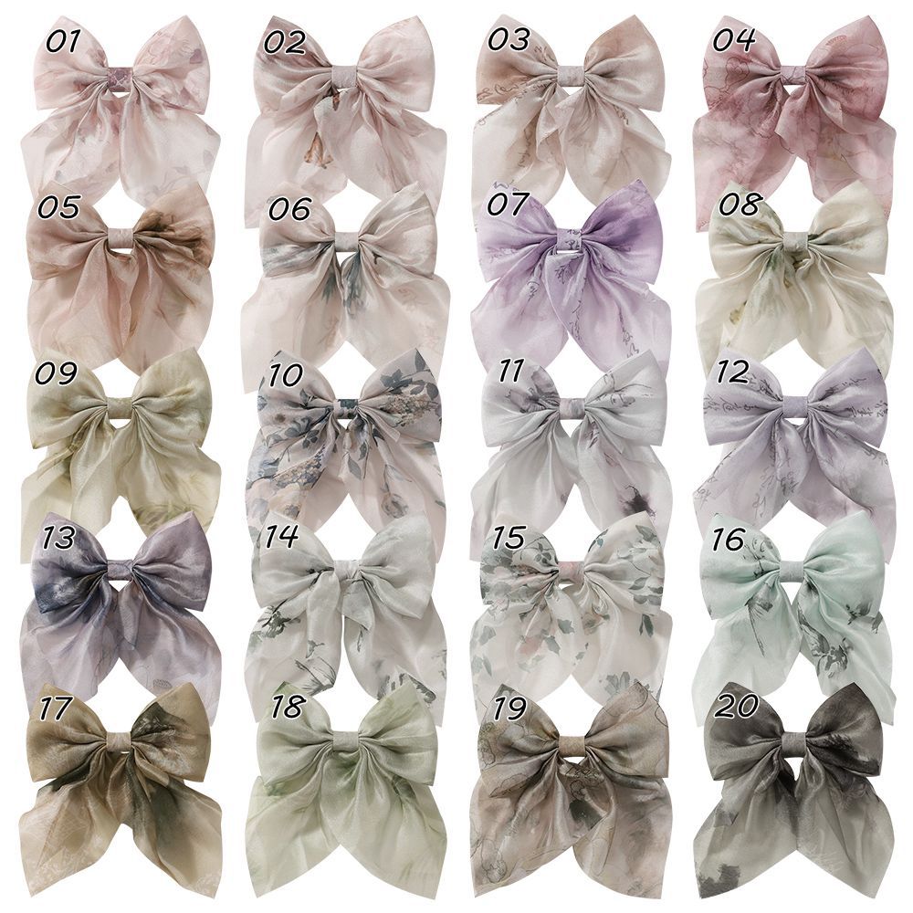 Girl'S Simple Style Classic Style Bow Knot Alloy Ribbon Lettuce Trim Hair Clip
