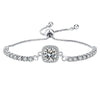 Copper Inlay Round Square Heart Shape Imitation Moissanite Bracelets