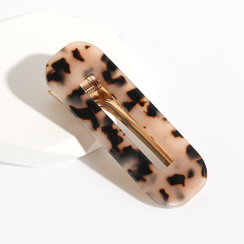 fashion geometric arylic stoving varnish hair clip 1 piece