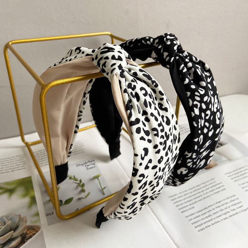 women's ig style retro leopard cloth hair band