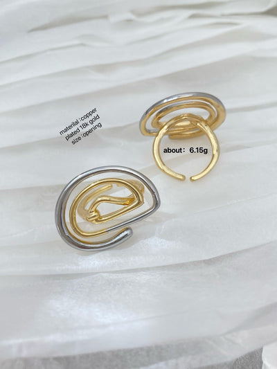 Jewelry Vintage Style Classic Style Spiral Copper Mixed Metal Plating Open Rings