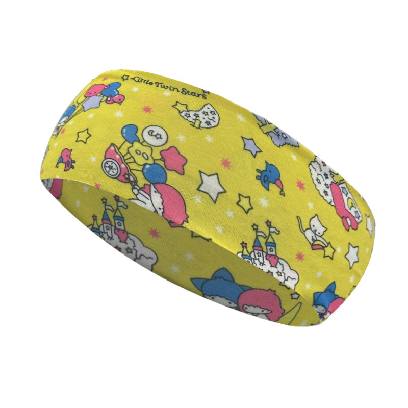 Women's Cartoon Style Cartoon Character Plaid Cloth Printing Hair Band