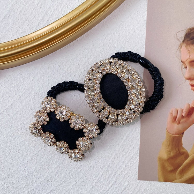 retro full diamond hair ring