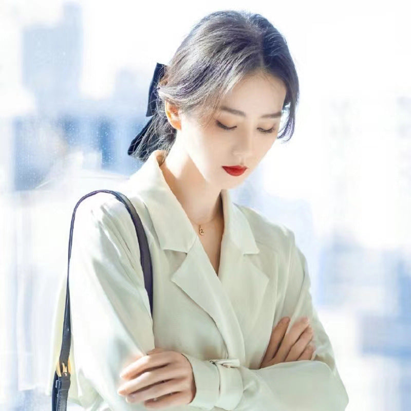 fashion bow knot cloth inlay artificial gemstones hair clip 1 piece