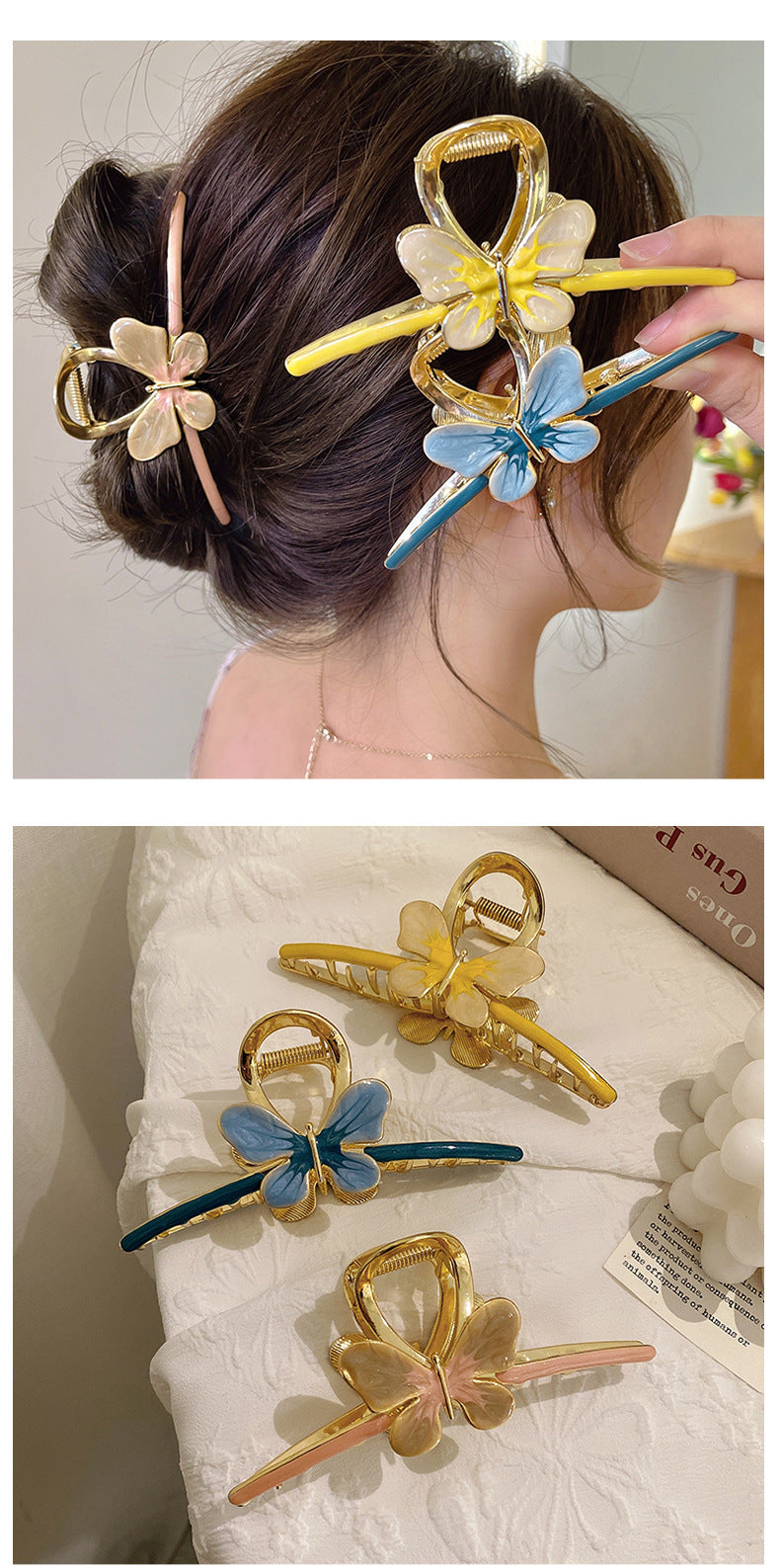 Women's Casual Simple Style Streetwear Butterfly Alloy Hair Claws