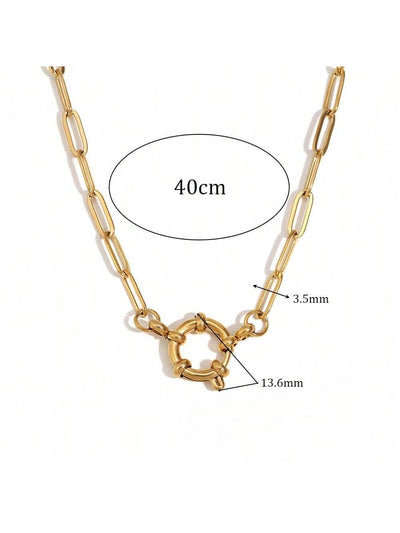 Jewelry Lady Geometric 306 Stainless Steel Plating Necklace