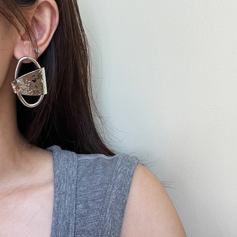 1 Pair Casual Simple Style Geometric Hollow Out Copper Ear Studs