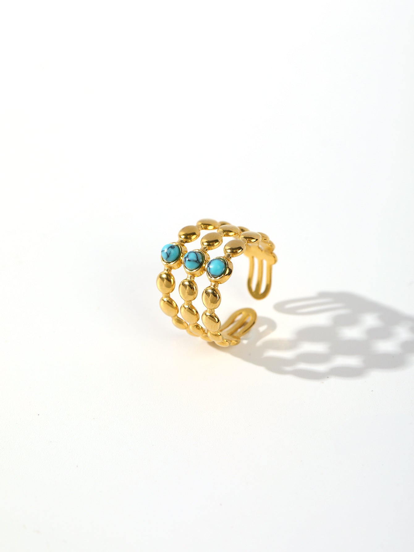 Jewelry Elegant Retro U Shape Oval 304 Stainless Steel Open Rings