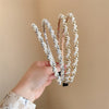 baroque style twist imitation pearl alloy hair band