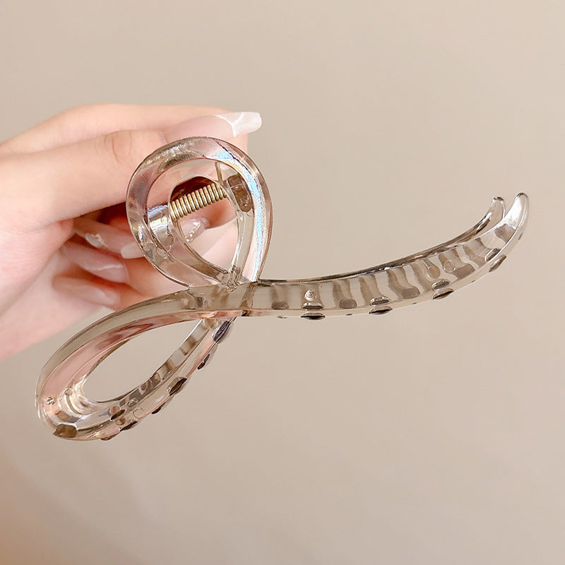Cute love grab clip girl 2025 new popular high-end disc hair shark clip hairpin hair card headdress