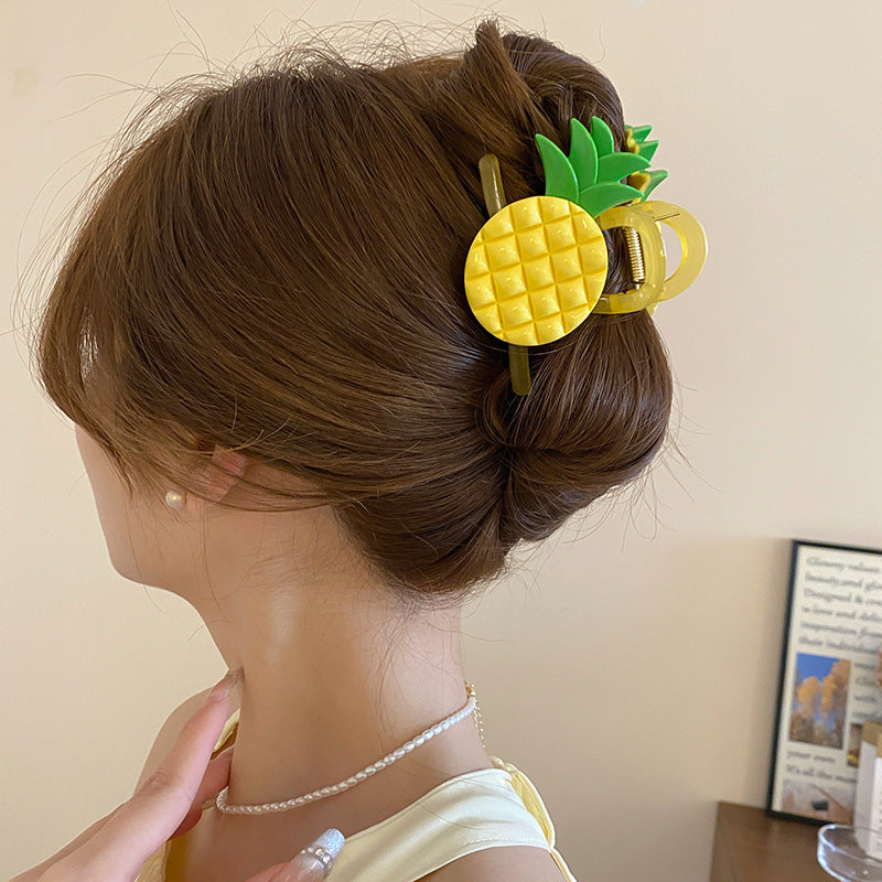 Cute Sweet Women's Fruit Strawberry Arylic Fruit Hair Claws