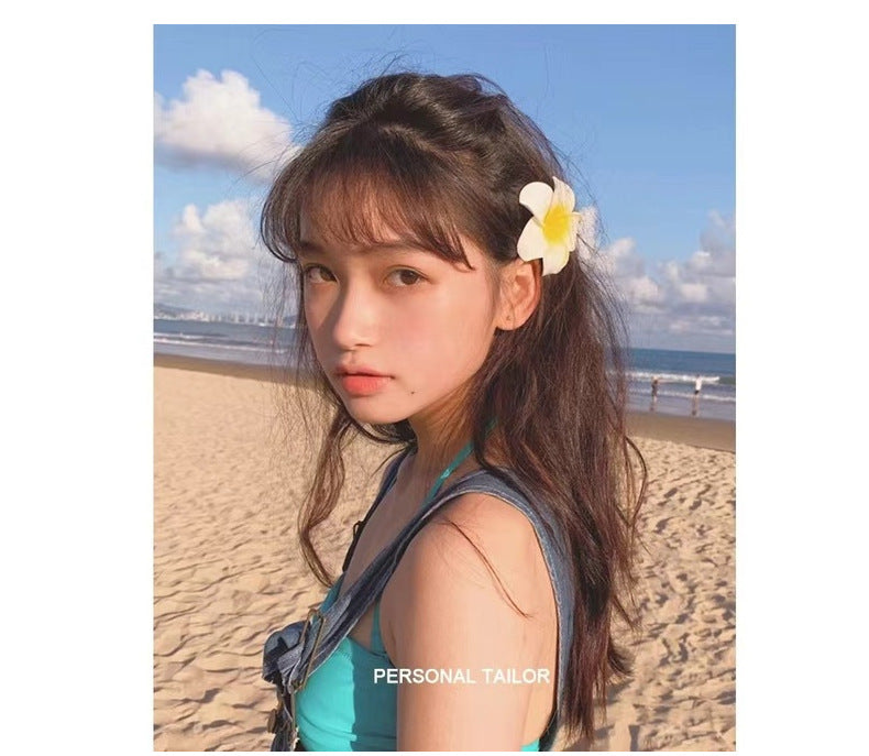 Women's Sweet Flower Plastic Metal Inlay Pearl Hair Clip