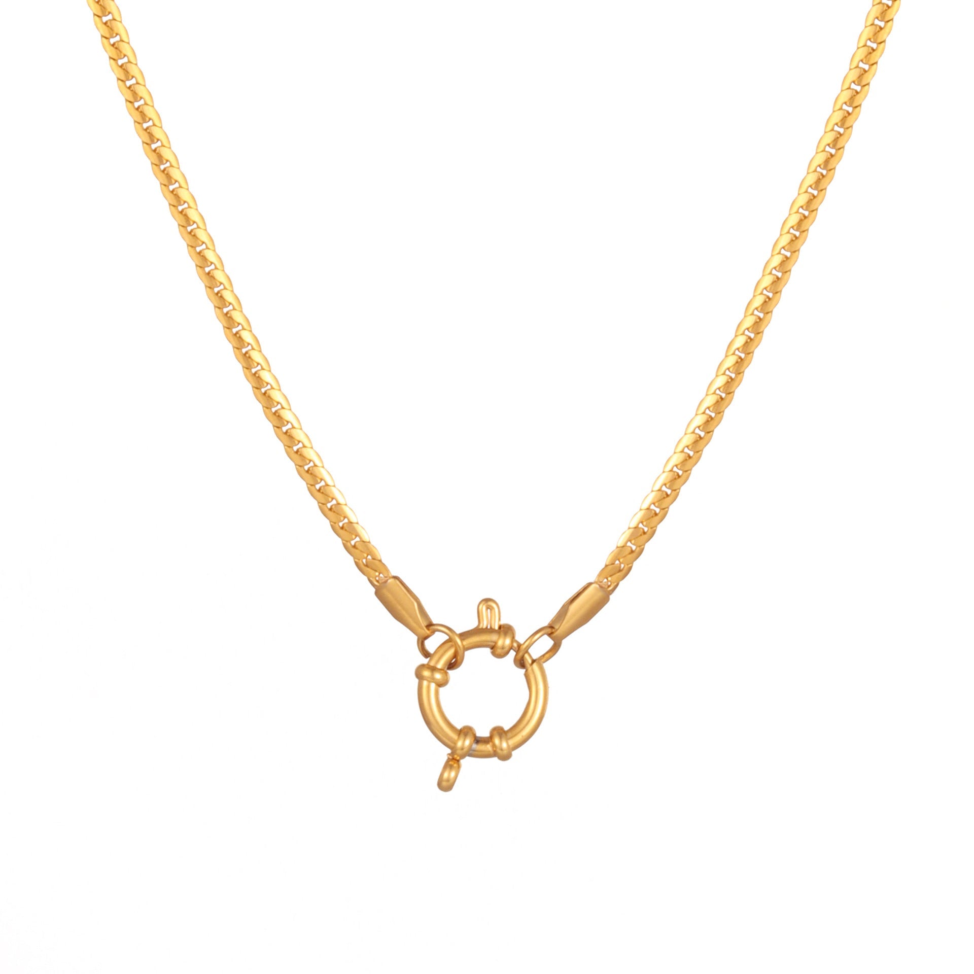 Jewelry Retro Simple Style Geometric Titanium Steel Plating Pendant Necklace