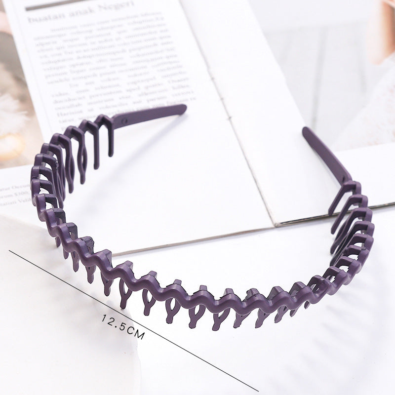 fashion waves solid color plastic hair band 1 piece
