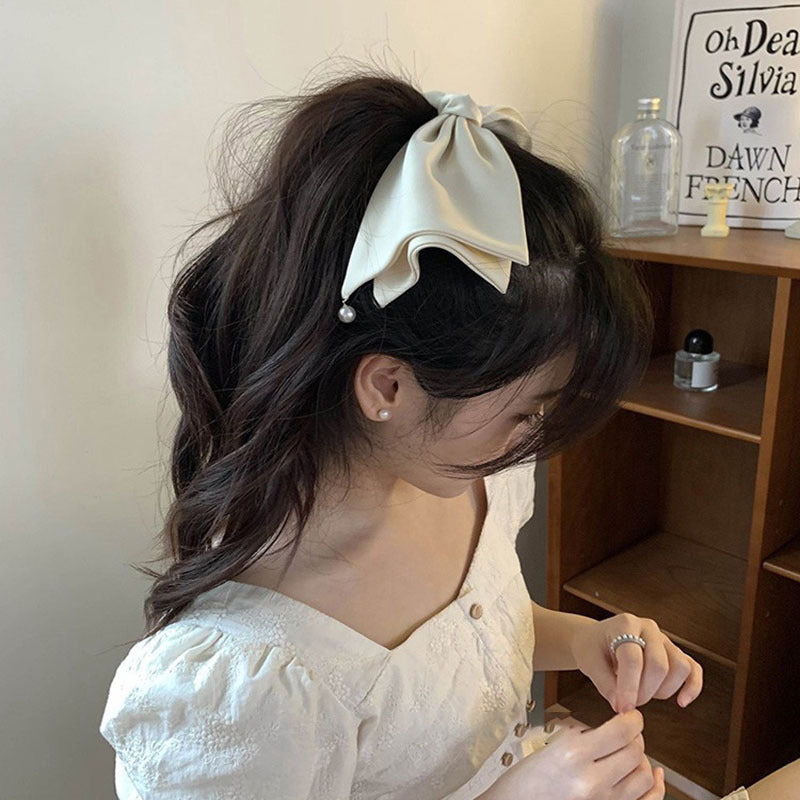 elegant bow knot cloth hair clip