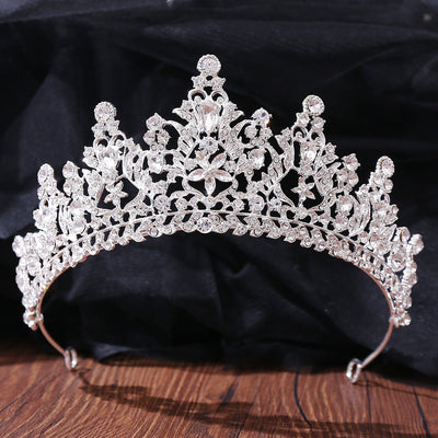 baroque style crown alloy inlay crystal rhinestones crown 1 piece