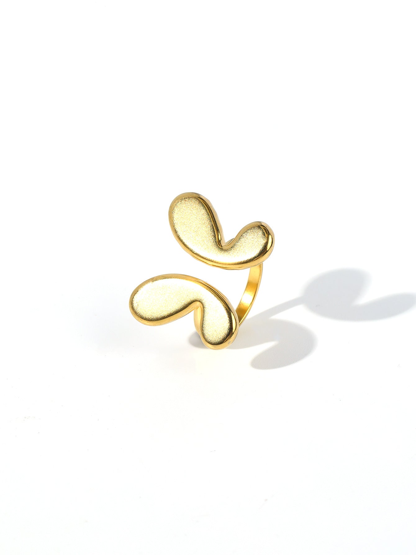 Jewelry Retro Starfish Heart Shape 304 Stainless Steel Plating Open Rings