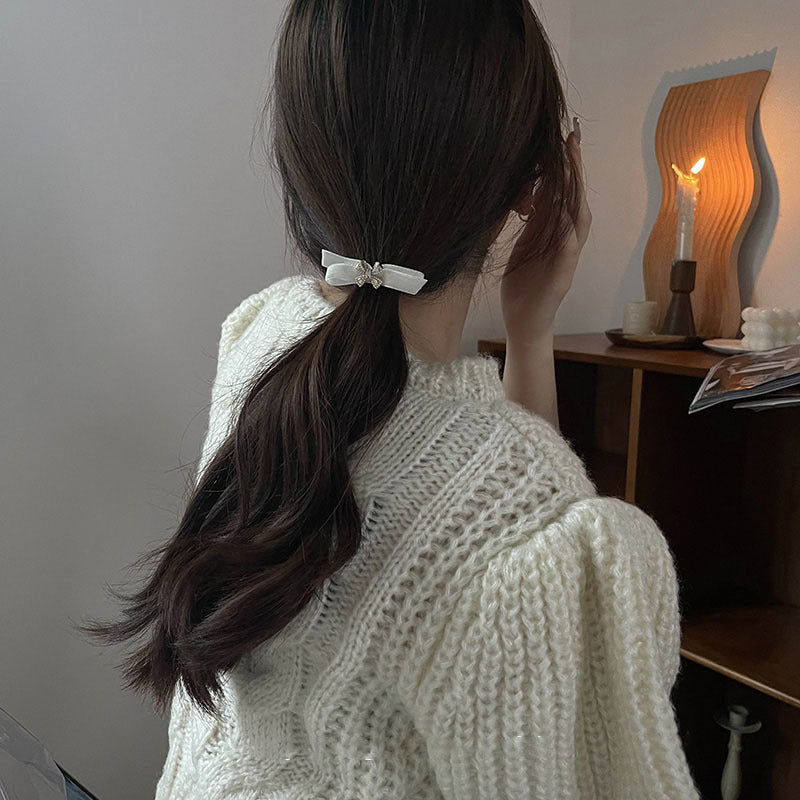 Women's Elegant Classic Style Bow Knot Cloth Hair Clip Hair Tie