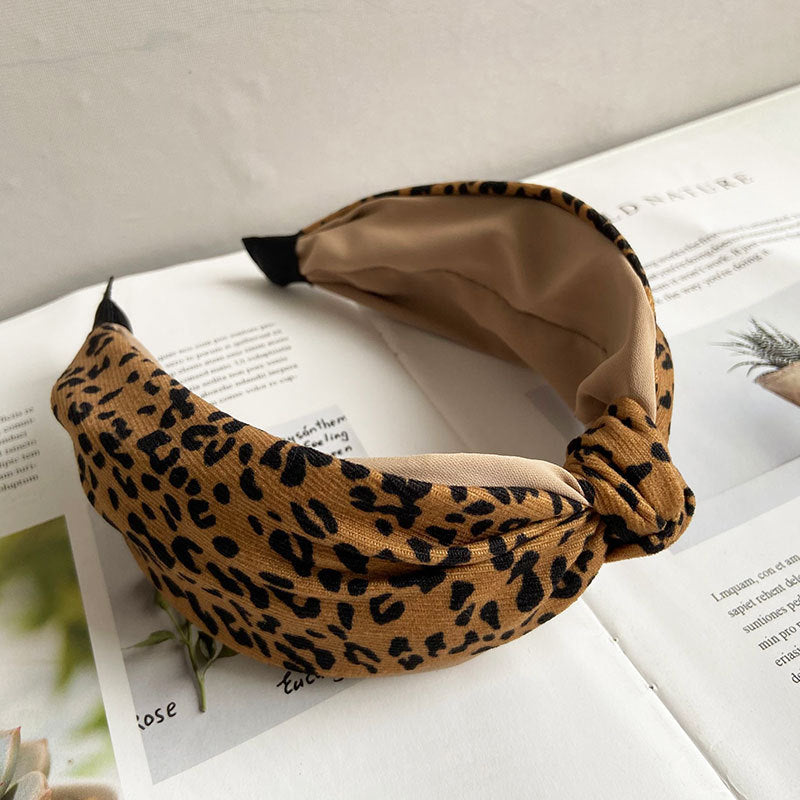 women's ig style retro leopard cloth hair band
