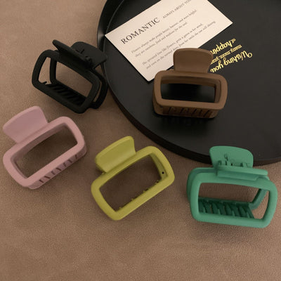 retro solid color plastic hair claws