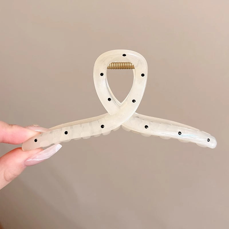 Cute love grab clip girl 2025 new popular high-end disc hair shark clip hairpin hair card headdress