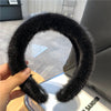 women's elegant solid color plush hair band