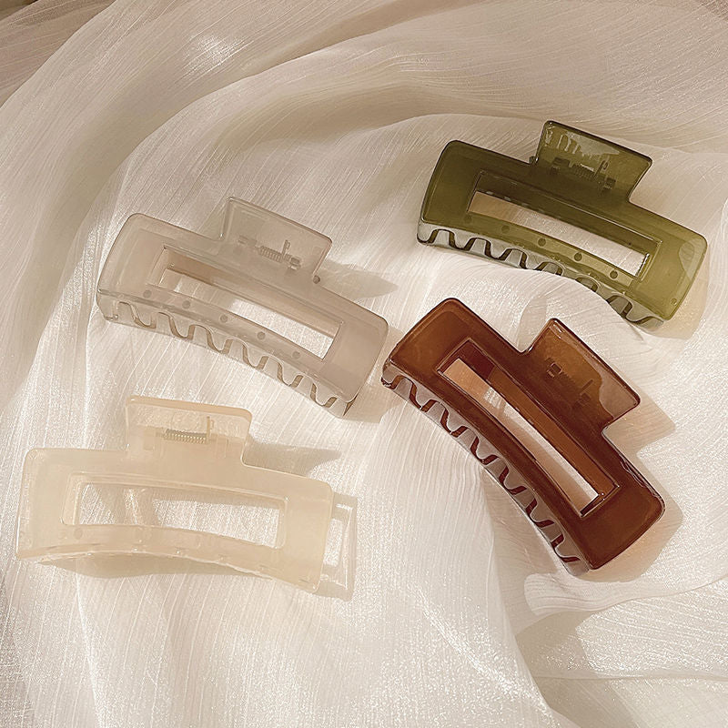 simple style geometric plastic hair claws 1 piece