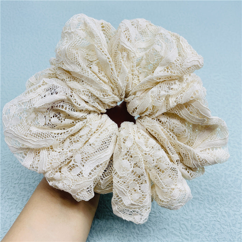 simple style solid color cloth lace hair tie 1 piece