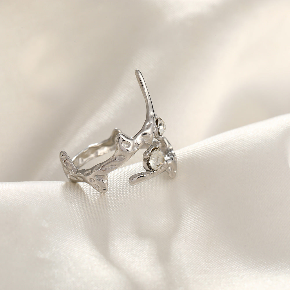 Jewelry Simple Style Commute Geometric 304 Stainless Steel Plating Open Rings