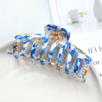 fashion flower plastic handmade hair claws 1 piece
