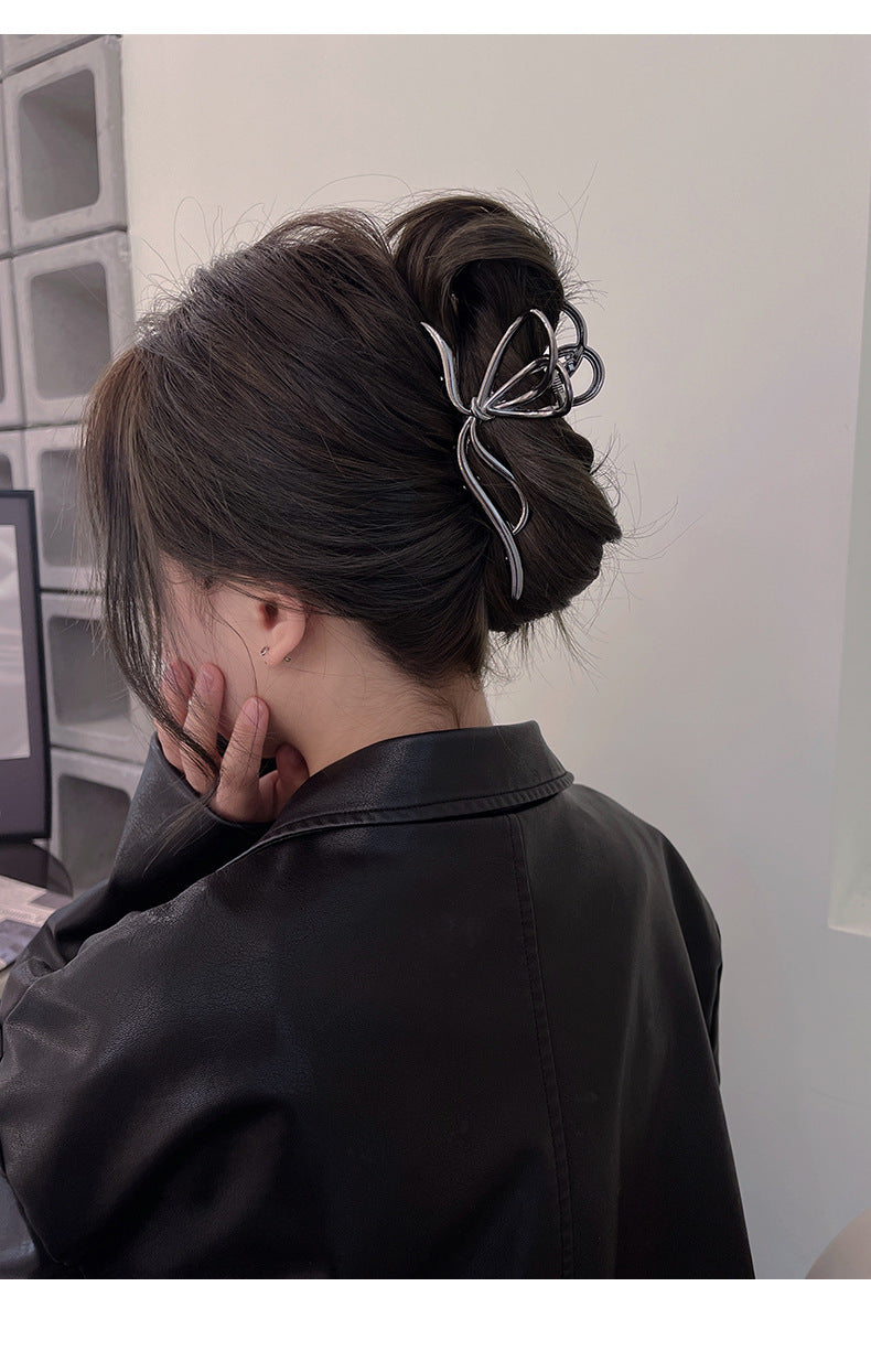 women's ig style elegant bow knot alloy plating hair claws