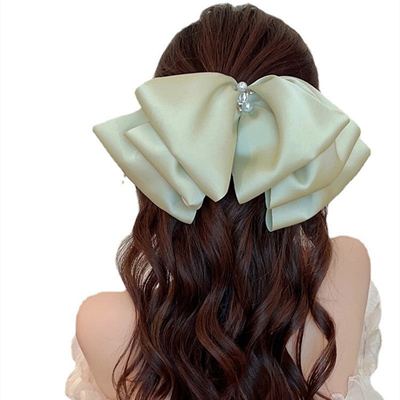 Women's Sweet Bow Knot Cloth Acetic acid sheets Handmade Hair Clip