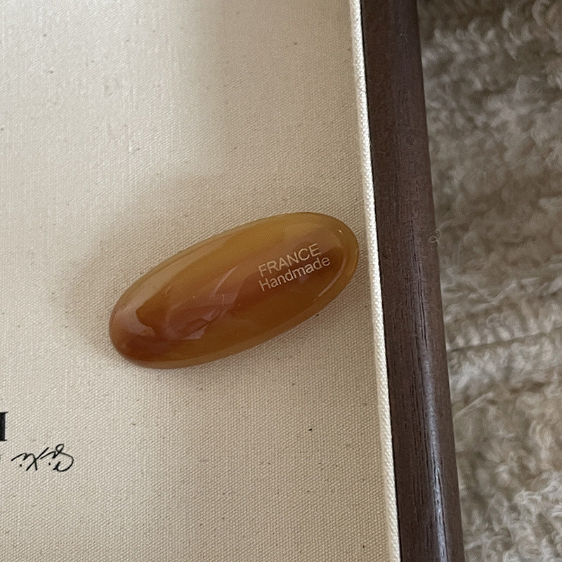 women's retro lady color block arylic hair clip