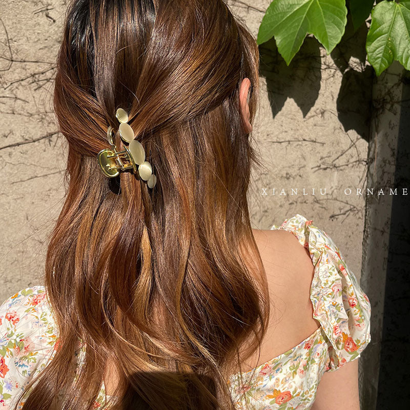 elegant round alloy hair claws